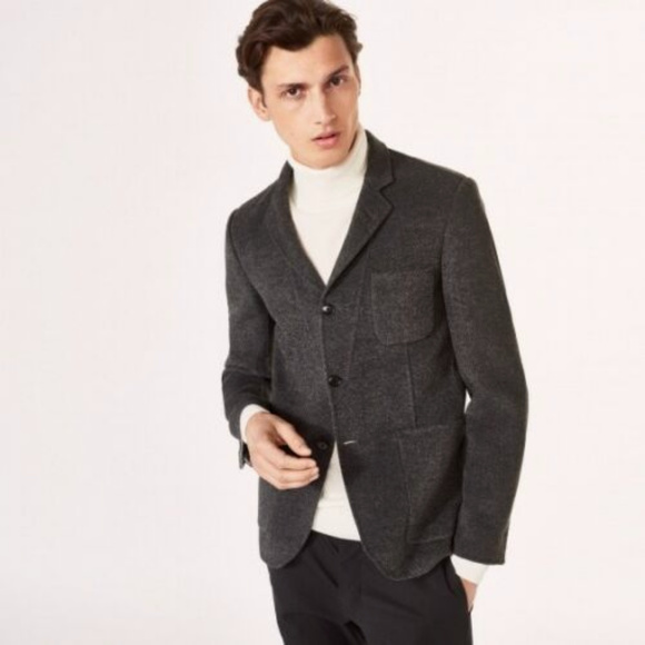 Men's Wool Cashmere Cardigan Blazer Suit Jacket Sp - Picture 4 of 4